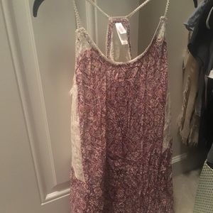 Gorgeous pink floral dress with lace!